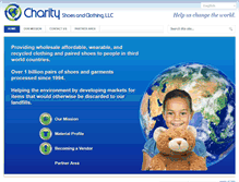 Tablet Screenshot of charityshoes.com